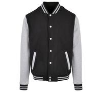 Build Your Brand Collegejacke Basic – Unisex, Regular Fit, Baumwolle/Polyester – XS Schwarz