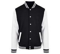 Build Your Brand Herren Basic College Jacket Jacke, Black/White, XXL