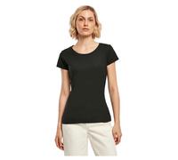 Build Your Brand Damen T-Shirt BYBB012 - Figurbetontes Baumwollshirt, Rundhals - Schwarz S