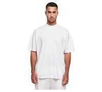 Build Your Brand Oversized Mock Neck Tee in Gr. S in Weiß
