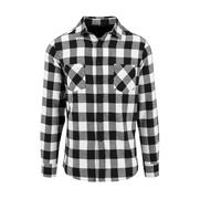 BUILD YOUR BRAND CHECKED FLANELL SHIRT XXL BLACK/WHITE