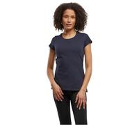 Build Your Brand Damen T-Shirt Basic BYBB012, figurbetontes Baumwoll T-Shirt mit Rundhals, Navy XXL