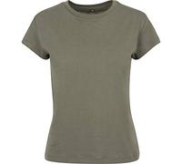 Build Your Brand Damen Box Tee - Locker geschnittenes T-Shirt im kastigen Schnitt, aus Single Jersey, perfekt für Streetstyle & Veredelung, Olive, XL
