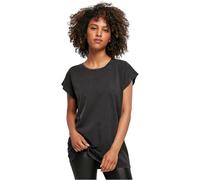 Build Your Brand Damen Acid Washed Extended Shoulder Tee T-Shirt BY053 black M