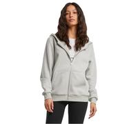 Build Your Brand Damen By290-ladies Fluffy Zip Hoody Sweatshirt, Lightasphalt, 3XL EU