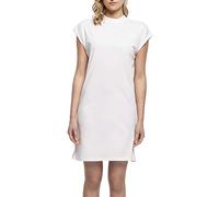 BY101 Build Your Brand Damen Stehkragen Kleid mit verlängerter Schulter White M