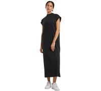 Build Your Brand Lässiges und verlängertes Kleid mit Stehkragen - Schwarz | M