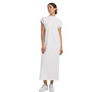 Build Your Brand Lässiges und verlängertes Kleid mit Stehkragen - Weiß | S