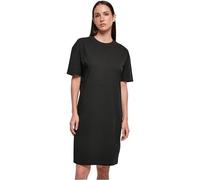 Build Your Brand Damen Kleid Ladies Organic Oversized Slit Tee Dress, Farbe Black, Größe L