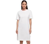 BY181 Build Your Brand Damen T-Shirt-Kleid aus Bio-Baumwolle mit Seitenschlitz White XS