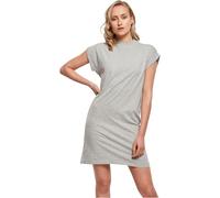 Build Your Brand Damen Kleid BY101 – Stehkragen mit verlängerter Schulter, Grau meliert XL