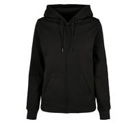 Build Your Brand Damen Kapuzenpullover Basic mit Reißverschluss – Schwarz – Größe L