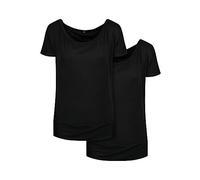 Build Your Brand Damen Ladies Viscose Tee 2-Pack 3XL Black