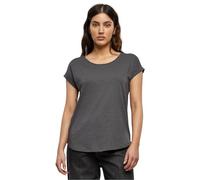 Build your Brand Damen BY036-Ladies Long Slub Tee T-Shirt, darkshadow, M