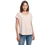 Build Your Brand Damen Long Slub T-Shirt - Slub-Struktur, verlängertes Rückenteil, Rosa L