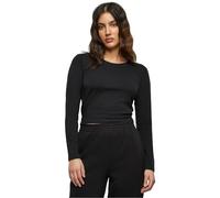 Build Your Brand Damen BY261-Ladies Short Longsleeve T-Shirt, Black, 3XL