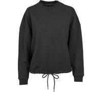Build Your Brand Damen Oversize Sweatshirt mit fallenden Schultern - Dunkelgrau meliert | XL