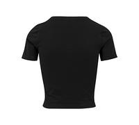Build Your Brand Damen Cropped Tee By042 kurzärmlig Schwarz M