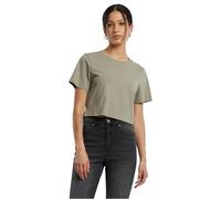 Build Your Brand Ladies Cropped Tee L paleolive