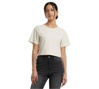 Build Your Brand Women's BY042-Ladies Cropped Tee T-Shirt, Whitesand, XS