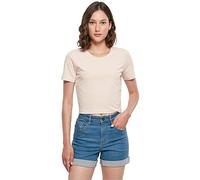 Build Your Brand Damen BY042-Ladies Cropped Tee T-Shirt, pink, L