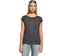 Build Your Brand Damen T-Shirt Ladies Extended Shoulder Tee, lang geschnittenes T-Shirt für Frauen, Baumwolle, Charcoal, 3XL