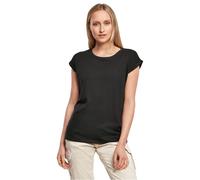 Build Your Brand Damen Ladies Extended Shoulder Tee T Shirt, Schwarz, XXL EU