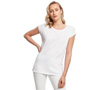 Build Your Brand Ladies Extended Shoulder T-Shirts in Gr. XXL in Weiß