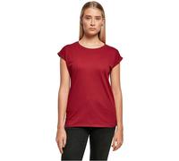 Build Your Brand Damen Ladies Extended Shoulder Tee T-Shirt, Burgundy, XL