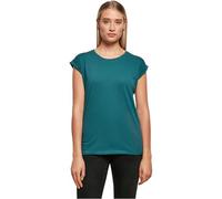 Build Your Brand Damen T-Shirt Ladies Extended Shoulder Tee, lang geschnittenes T-Shirt für Frauen, Baumwolle, Teal, 5XL
