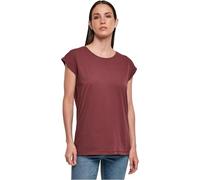 Build Your Brand Damen BY138-Ladies Organic Extended Shoulder Tee T-Shirt, Cherry, XL