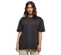 Build Your Brand Damen BY270-Ladies Oversized Acid Wash Tee T-Shirt, Black, 5XL