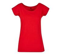 Build Your Brand Damen BB013-Ladies Wide Neck Tee T-Shirt, cityred, 5XL