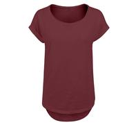 Build Your Brand Damen T-Shirt mit längerem Rückenteil - Cherry | 5XL