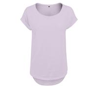 Build Your Brand Damen T-Shirt mit längerem Rückenteil - Flieder | L