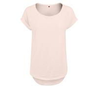 Build Your Brand Damen T-Shirt mit längerem Rückenteil - Rosa | L