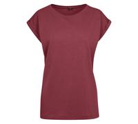 Build Your Brand Damen T-Shirt mit umgeschlagenen ärmeln - Cherry | 3XL