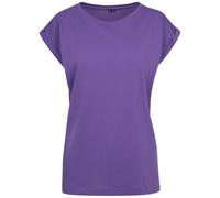 Build Your Brand Damen T-Shirt mit umgeschlagenen ärmeln - Lila | M