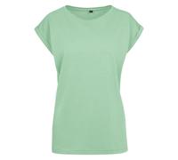 Build Your Brand Damen T-Shirt mit umgeschlagenen ärmeln - Neo mint | 3XL