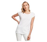 Build Your Brand Damen-T-Shirt mit verlängerten Schultern Kurzarm Weiß XL