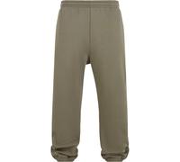 Build Your Brand Flauschige Herren-Sweatpants Fluffy - Olivgrün hell | 3XL