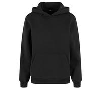 Build Your Brand Flauschiges Damen-Kapuzen-Sweatshirt Fluffy - Schwarz | M