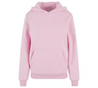 Build Your Brand Flauschiges Damen-Kapuzen-Sweatshirt Fluffy - Zartes rosa | M