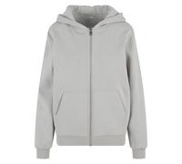 Build Your Brand Flauschiges Damen-Sweatshirt mit Reißverschluss Fluffy - Heller Asphalt | 5XL