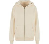 Build Your Brand Flauschiges Damen-Sweatshirt mit Reißverschluss Fluffy - Heller sand | XL