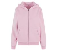 Build Your Brand Flauschiges Damen-Sweatshirt mit Reißverschluss Fluffy - Zartes rosa | 3XL