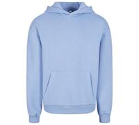 Build Your Brand Flauschiges Herren-Kapuzen-Sweatshirt Fluffy - Hellblau | 4XL