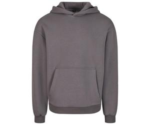 Build Your Brand Flauschiges Herren-Kapuzen-Sweatshirt Fluffy - Magnet | XL