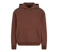 Build Your Brand Flauschiges Herren-Kapuzen-Sweatshirt Fluffy - Schokolade | 2XL