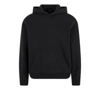 Build Your Brand Flauschiges Herren-Kapuzen-Sweatshirt Fluffy - Schwarz | M